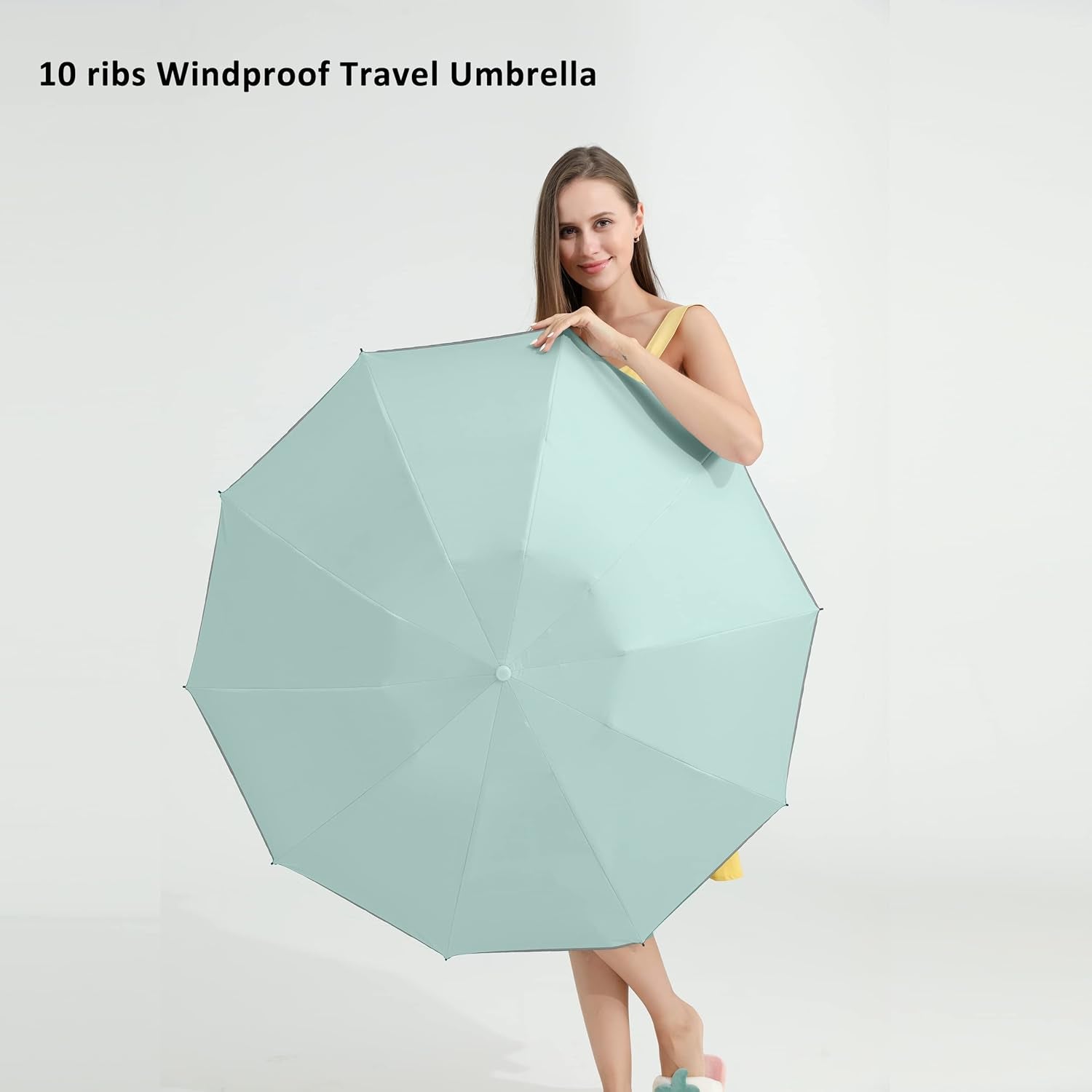 Inverted UV Umbrella for Rain and Sun Medium Size UPF 50+ Rverse Compact Umbrella Auto Open Close