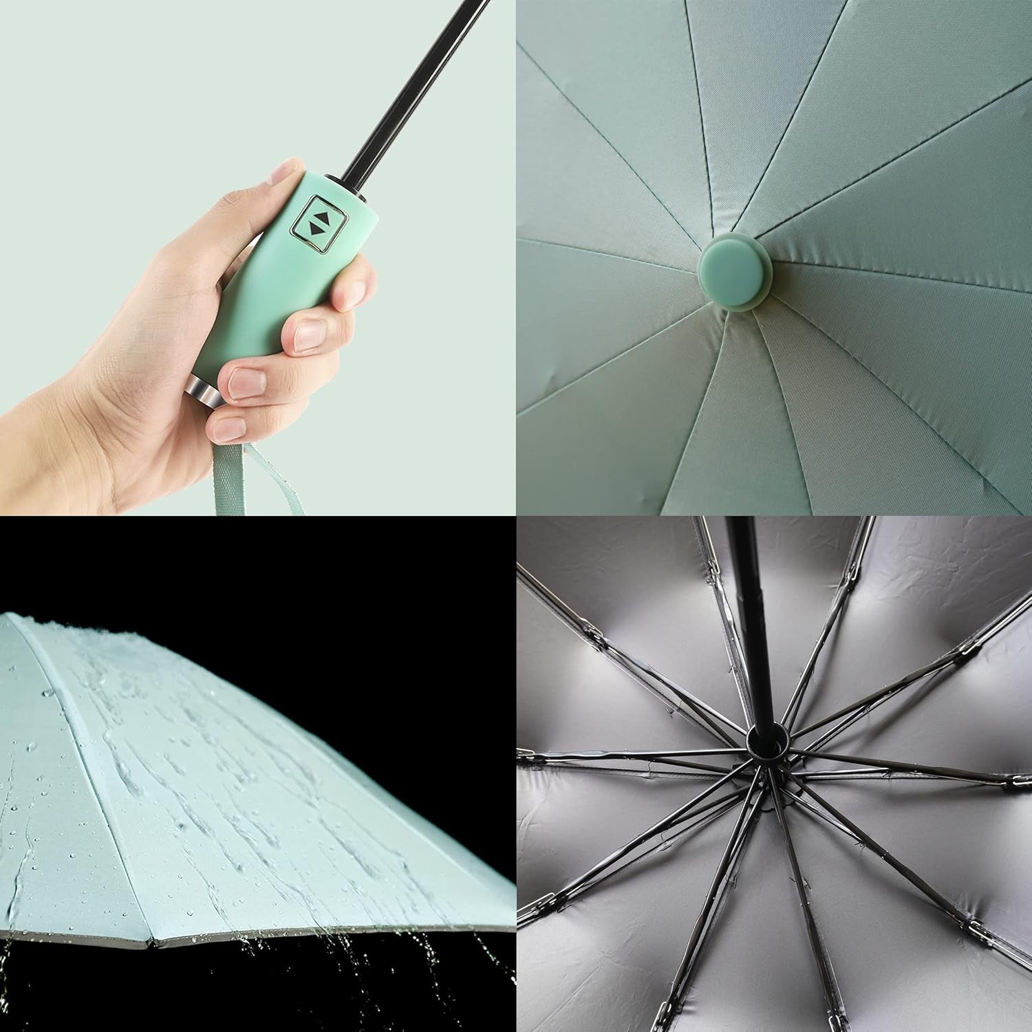 Inverted UV Umbrella for Rain and Sun Medium Size UPF 50+ Rverse Compact Umbrella Auto Open Close